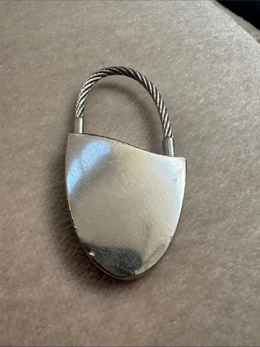 Silver stainless steel Keychain with Tiger Emblem